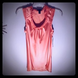 Coral sleeveless blouse